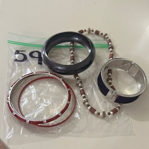 Mixed Bracelet and Bangle Set and a necklace— Bag 59. Bundle for better pricing